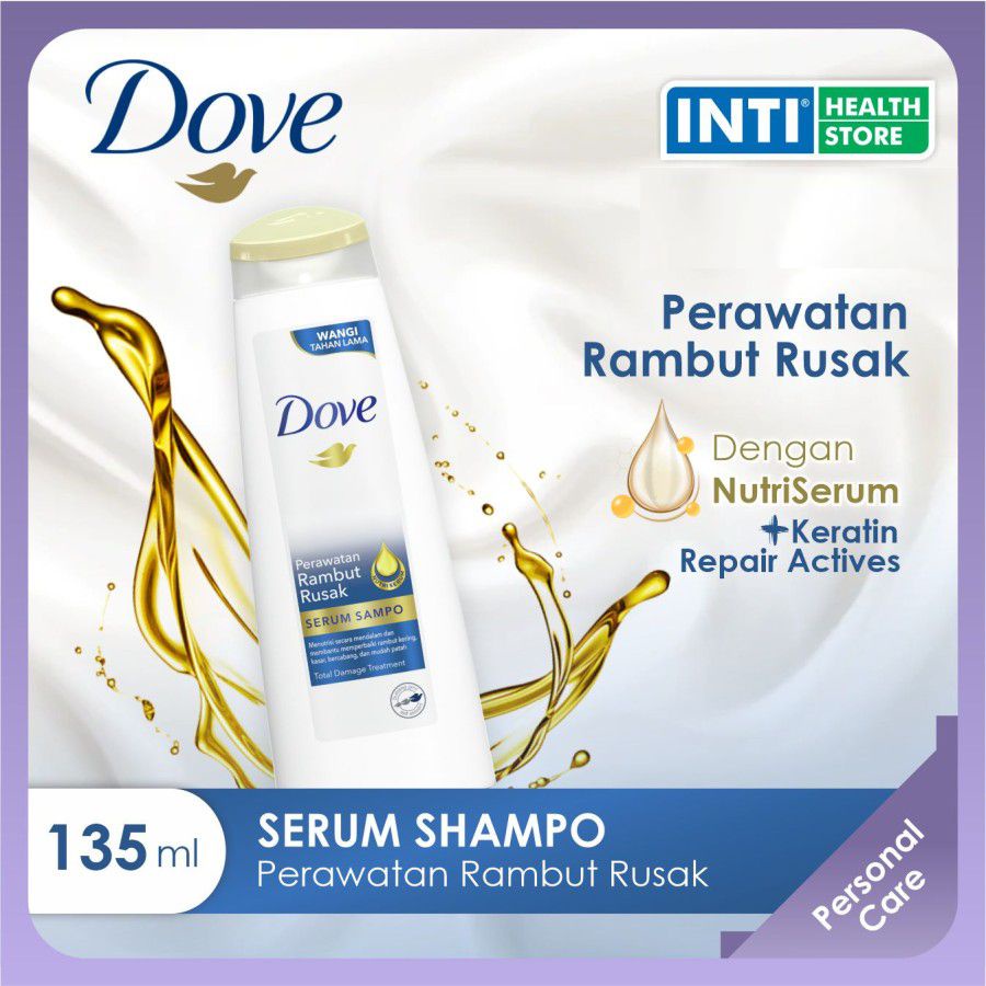 Dove | Serum Shampo 135ml | Perawatan Rambut Rusak | Total Damage