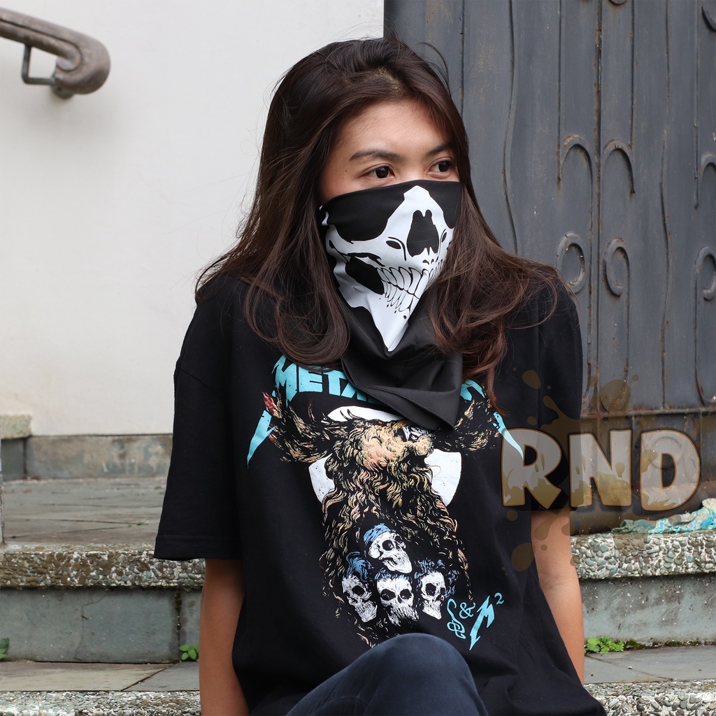 Bandana / Slayer / Scarf – Motif MOTOR – Ukuran 49 x 49cm