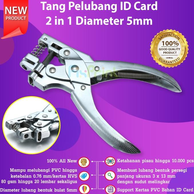 

Tang Pelubang ID Card 2 In 1 Diameter 5mm Alat Plong Kertas PVC 5mm