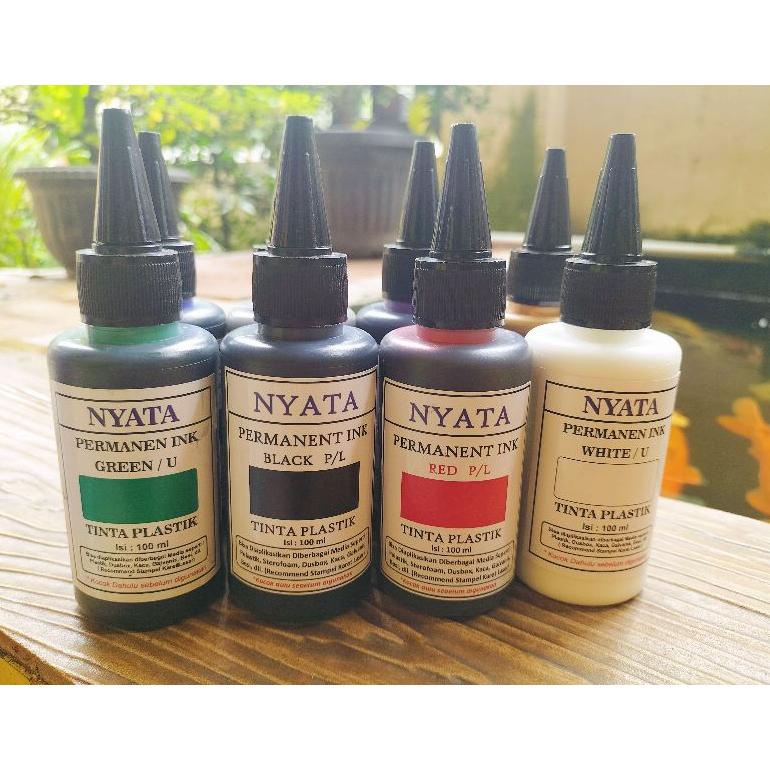 

TINTA STAMPEL PLASTIK PERMANENT ,KHUSUS STEMPEL KAYU/ MANUAL ,ISI100ML, READY 9 VARIAN WARNA TERLARISS...,,,,,