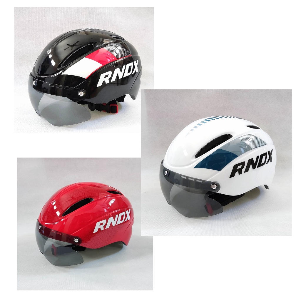 Helm Sepeda RNOX Aero Lensa Visor Road MTB Seli