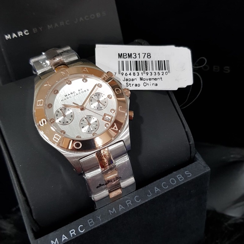 JAM TANGAN WANITA MARC JACOBS MBM 3178 WHITE ORIGINAL GARANSI 1 TAHUN