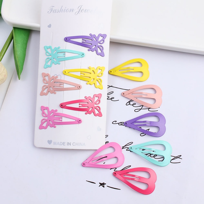 4 /6Pcs Jepit Rambut Bentuk Tetesan Air Bintang Warna Permen Lucu Untuk Anak Perempuan Anak Indah Jepit Rambut Logam Anak Aksesoris Rambut