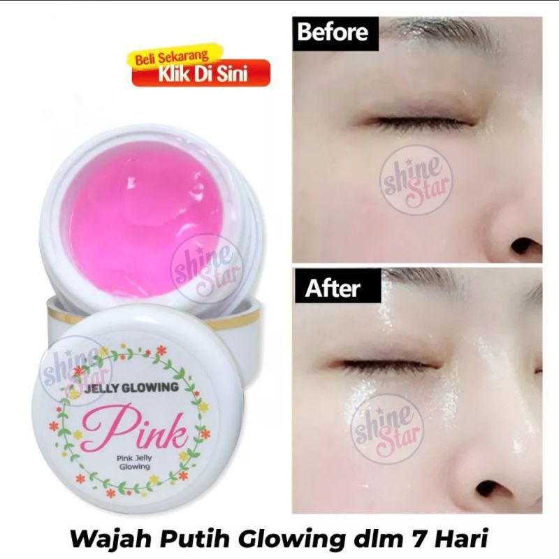 Jelly Glowing Pink Cream Pemutih dan Penglowing Wajah Penghilang Flek Hitam