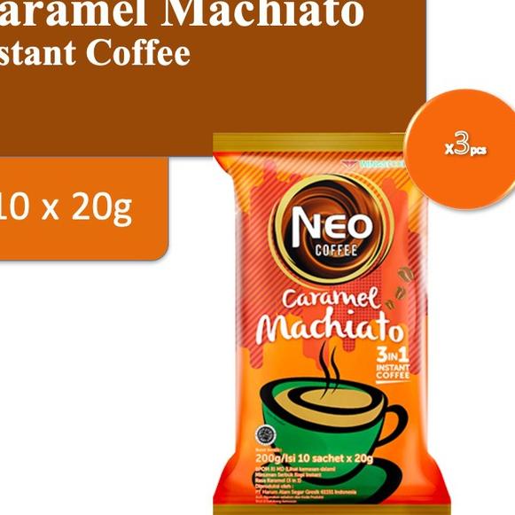 

㊒ Neo Coffee Kopi Instan Caramel Machiato 3 x 200 gr ツ