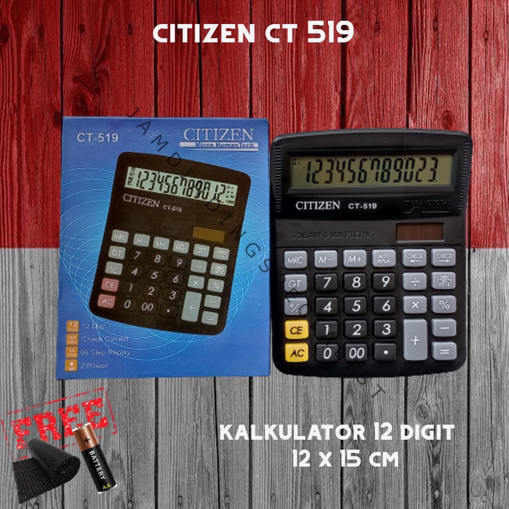 

Kalkulator Mesin Hitung Kantor Dagang Sekolah 12 Digit 12cm X 15cm CT 519