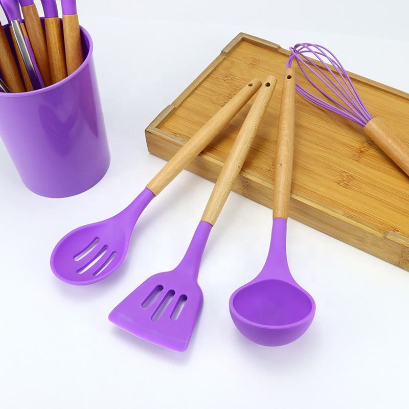 12 Pcs Kitchen Silicone Utensil Set / Peralatan Dapur Spatula Set Silikon Tahan Panas / Silicone Kitchenware Set