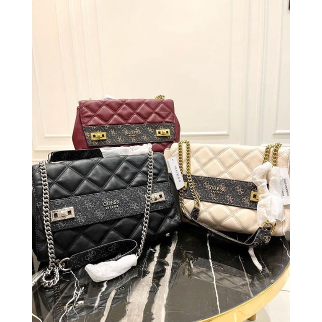 New Guess Sling Bag Shoulder Bag Tas Selempang Tas Bahu Tas Import Tas Premium Tas Wanita Tas Cewek 