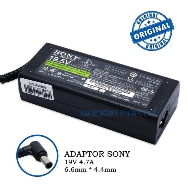 Adaptor Charger Laptop SONY VAIO 19.5V - 4.74A BPS24 BPS26 BPS13 ORI