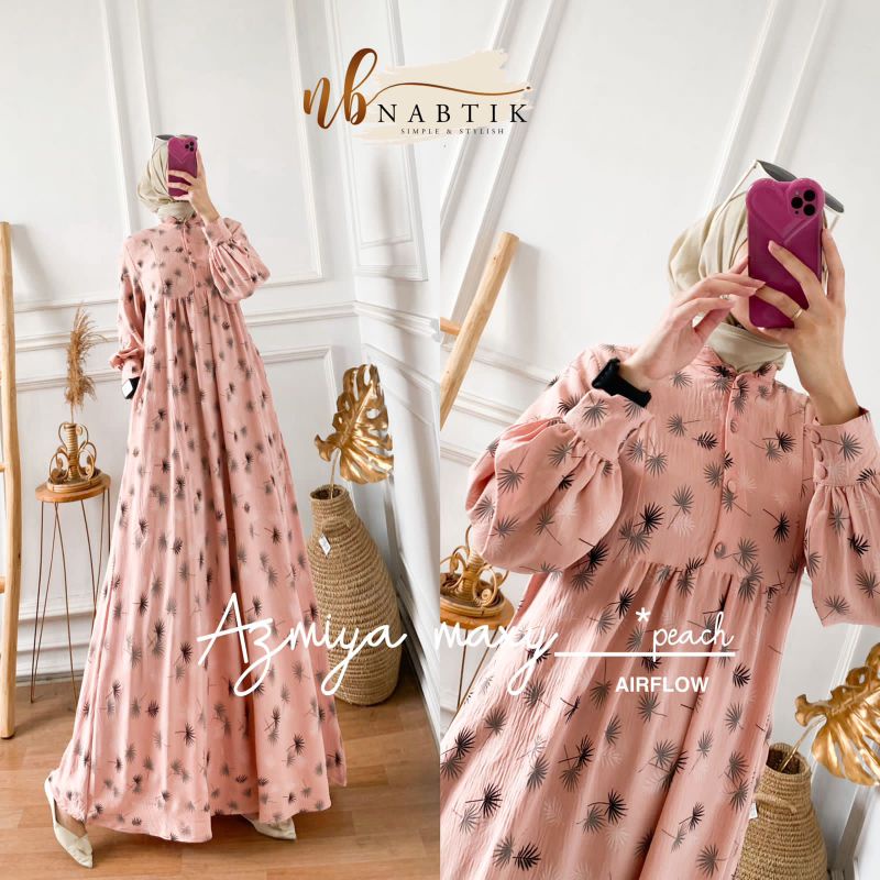 Azmiya Maxy Gamis Wanita Original by Nabtik
