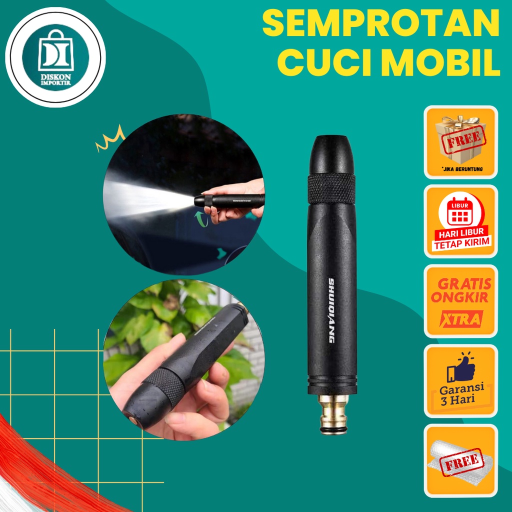 Diskonimpotir - Semprotan Air Cuci Motor Mobil Tanaman Nozle Spray Jet by Diskonimpotir