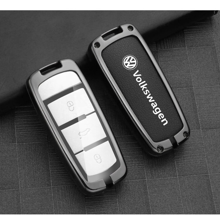 [Tersedia] Untuk Volkswagen VW CC Passat B6 3C B7 Zinc Alloy Leather Case Cover Dengan Gantungan Kunci