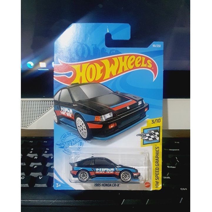 hot wheels 1985 honda crx hitam