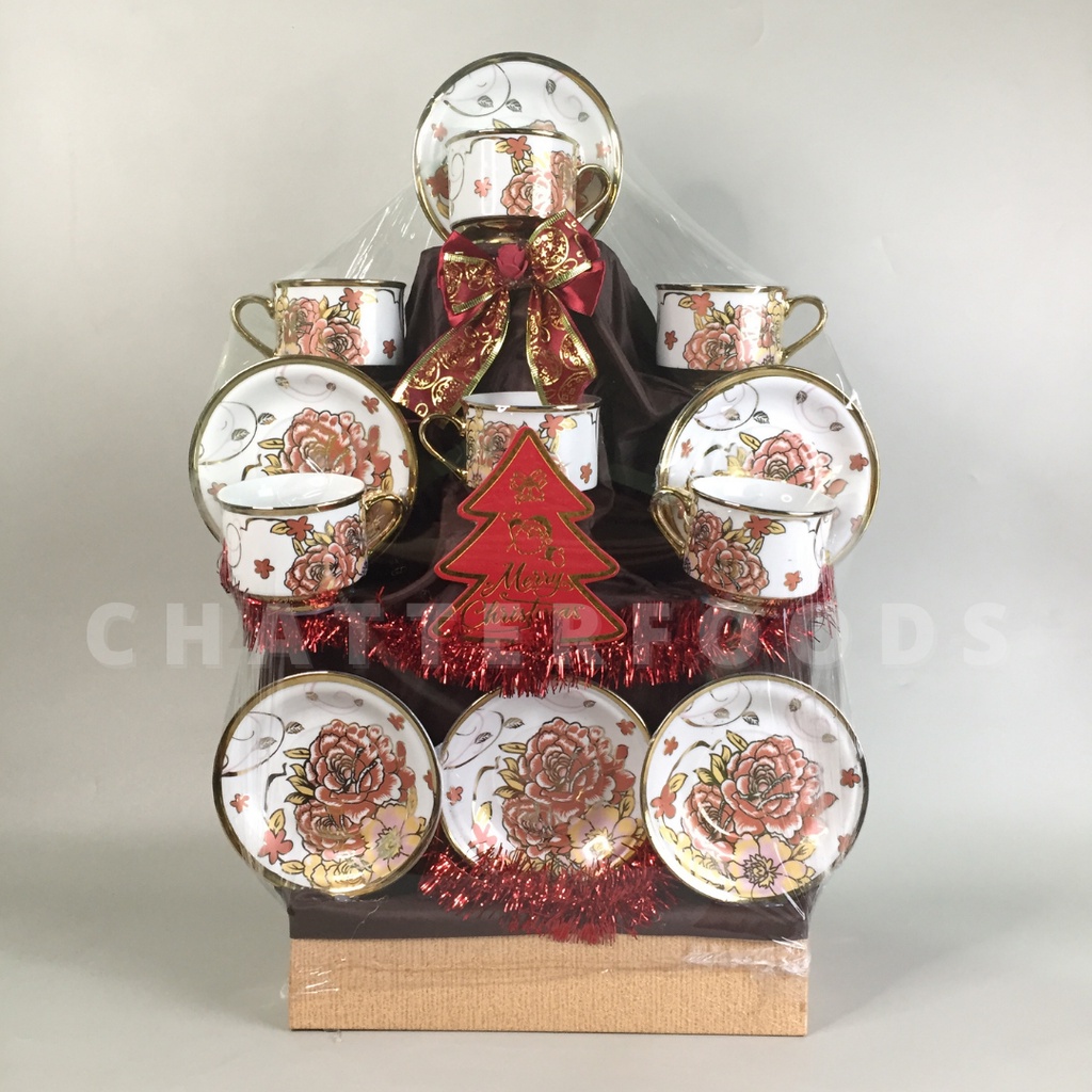 

PARCEL PIRING dinner tea set (sango) + Spesial Natal Warna Merah/ Parcel Pecah Belah Mewah