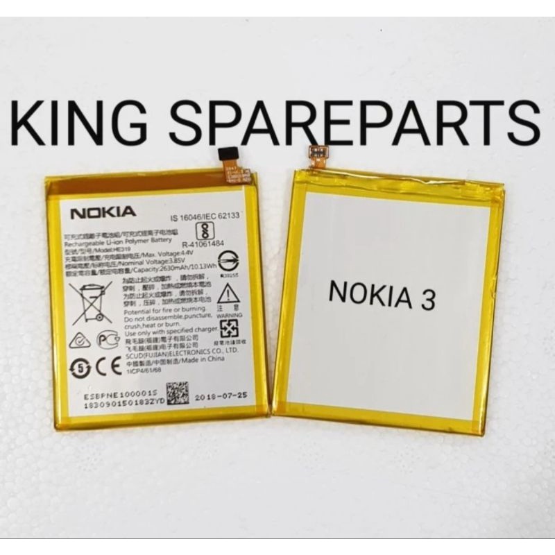 BATERAI BATRE BATTERY NOKIA 3 HE-319 ORIGINAL