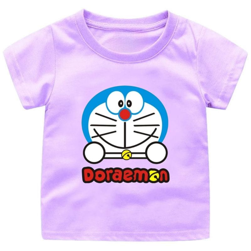 BAJU KAOS ANAK CEWEK/COWOK 1-12 TAHUN KEPALA DORAEMON