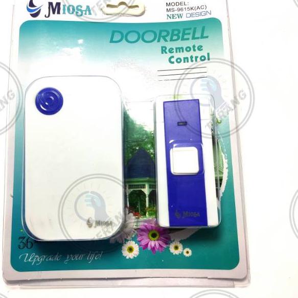TERLARIS BEL PINTU RUMAH WIRELESS Tanpa Kabel COLOK LISTRIK 9615 ロ