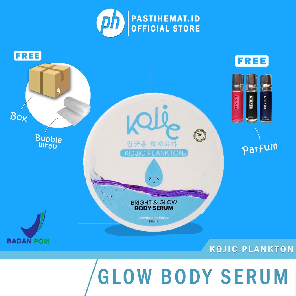 [ORIGINAL BONUS PARFUM] Kojic Plankton Bright &amp; Glow Body Serum Terbaru BODY SERUM PENCERAH TUBUH