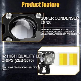 LAMPU TEMBAK LASER GUN Q6 FOGLAMP SQL 3 SQL 2  MOTOR MOBIL