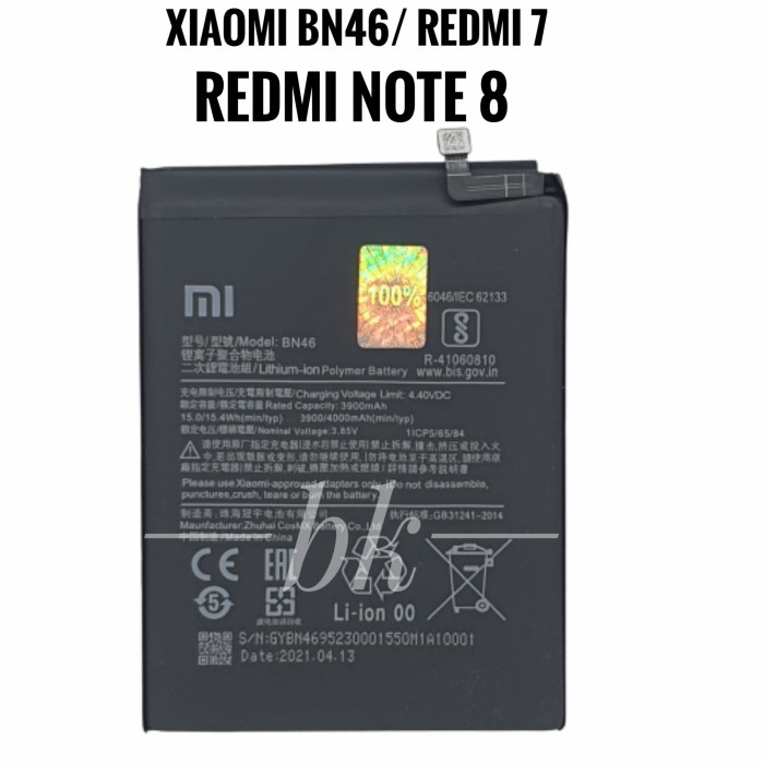 BATERAI BATRE XIAOMI BN46 BN 46 REDMI 7 REDMI NOTE 8 ORIGINAL 100%