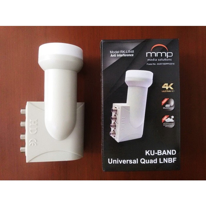 LNB LNBF Ku Band Media Solution ( mmp ) Universal Quad LNFB san3sh Kualitas Baik