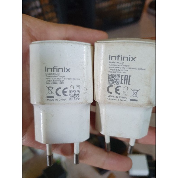 adaptor charger original bawaan hp infinix 2A