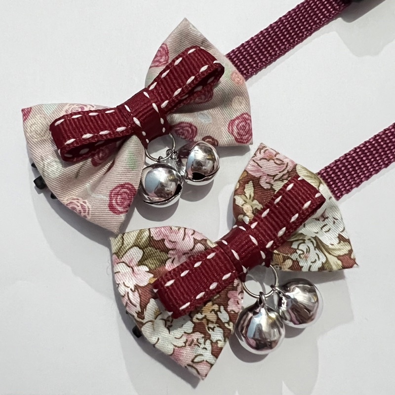 Kalung Kucing Pita Double Lonceng by Miaw Miaw