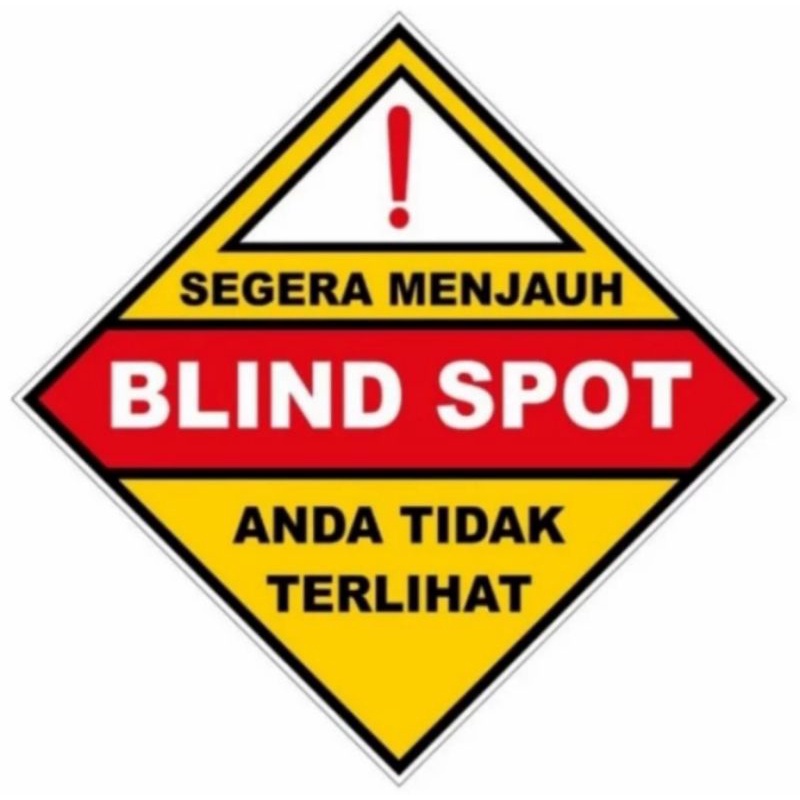 

STIKER VINYL BLIND SPOT JAGA JARAK 15X15 CM SIGN RAMBU K3