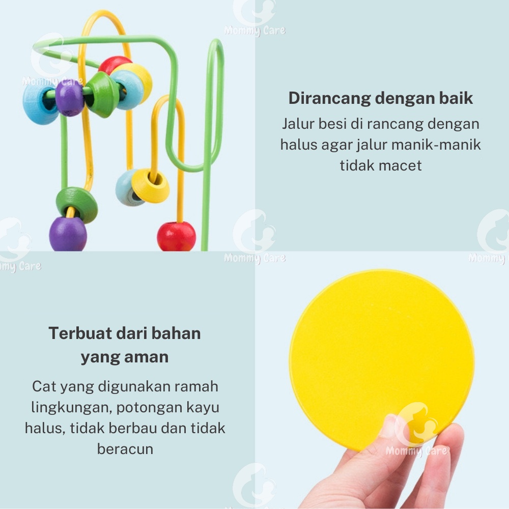 MOMMYCARE MINI ROUND BEAD/ MINI ROUND BEADS / MAINAN ALUR KAWAT KECIL / MINI WIREMAZE GAME / MAZE