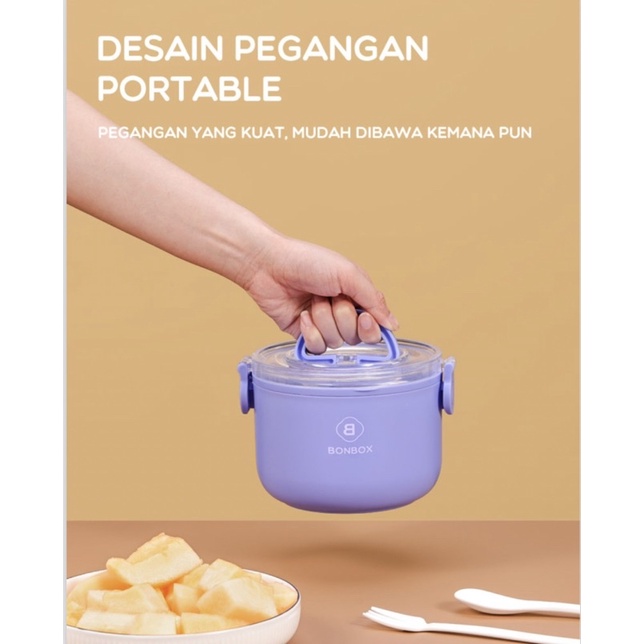 BONBOX Lunch Box Microwaveable Portabel Kotak Makan Elegant Dan Praktis Bahan PP Food Grade