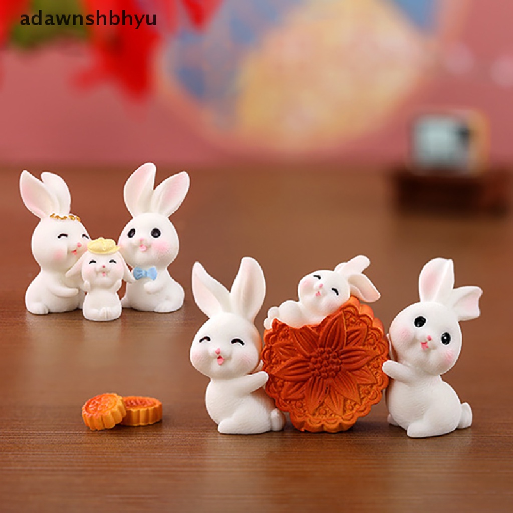 Adawnshbhyu Miniatur Tahun Baru Cina Kelinci Zodiak Lanskap Mikro Ornamen Rumah Boneka Hot ID