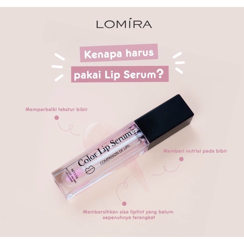 【Official Outlet】LOMIRA Lip Serum Lomira Serum Bibir Pemerah Bibir Pelembab Pelindung Pewarna Aman Viral BPOM