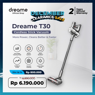 Dreame T30 Cordless Stick Vacuum Cleaner Handheld 27kPa Penyedot Debu 190AW 90min Runtime Handheld Vacuum Cleaner Smart Home Appliance