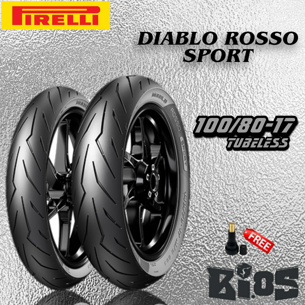 BAN PIRELLI DIABLO ROSSO SPORT TUBELESS RING 17 UKURAN 70/90-17 | 80/80-17 | 80/90-17 | 90/80-17 | 100/80-17 | 110/70-17 | 120/70-17 | 130/70-17 | 140/70-17 | 150/60-17 BAN RACING SOFTCOMPOUND BEBEK MOTORSPORT SUPERMOTO KLX CRF R15 R25 GSX NINJA