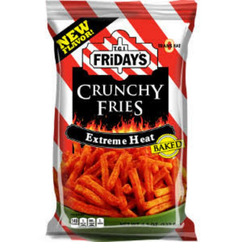 [128gr] TGI Fridays Crunchy Fries Extreme Heat Snack - TGIF Import USA
