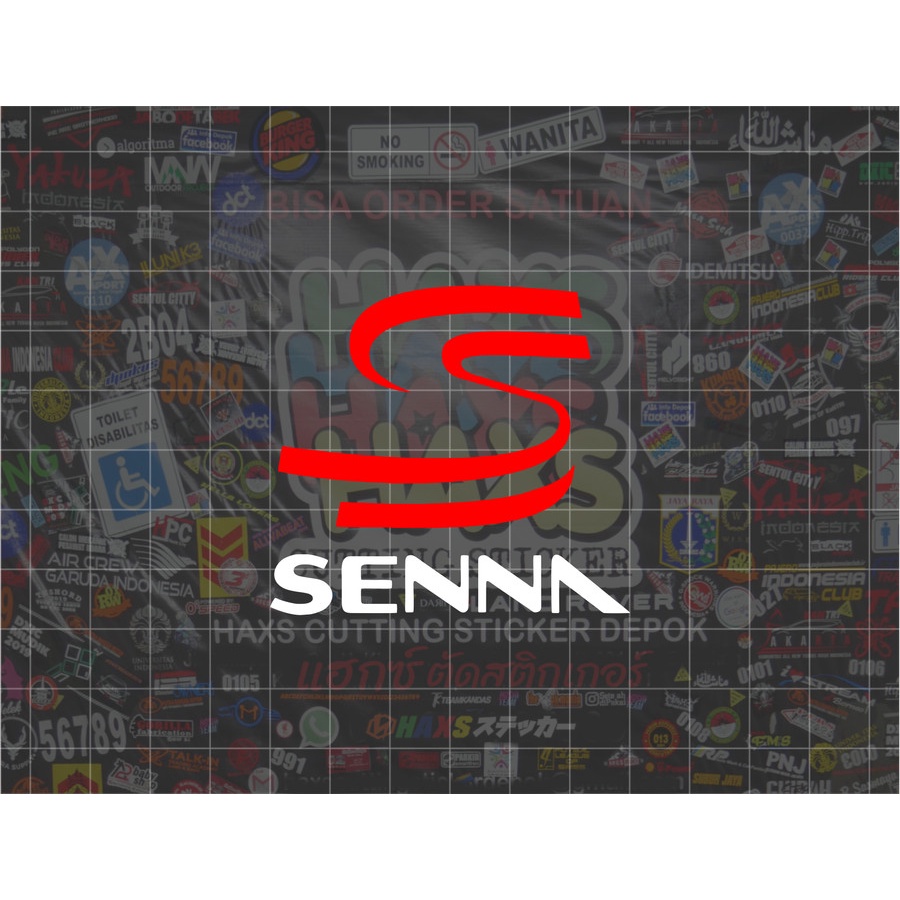 Cutting Sticker Senna Ukuran 6 Cm Untuk Motor Mobil