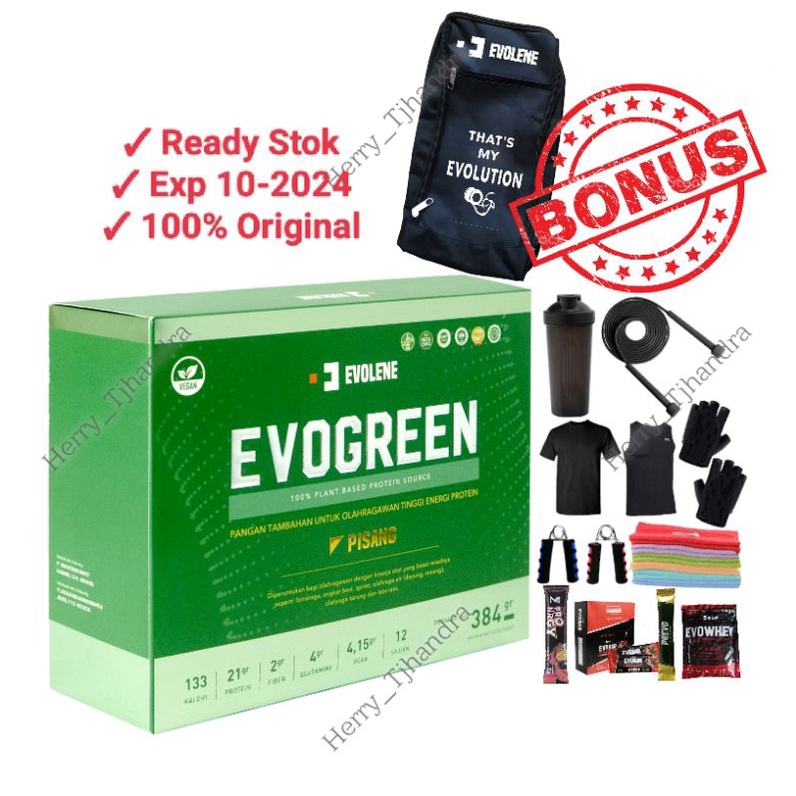 Evolene EVOGREEN Susu Whey Protein Nabati Free laktose untuk diet