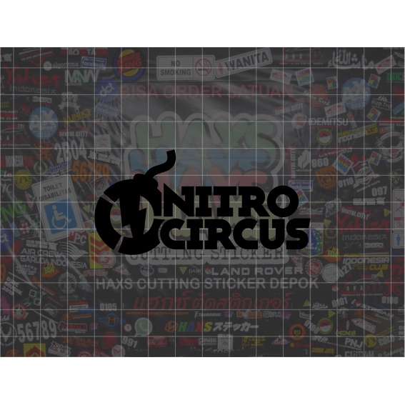 Cutting Sticker Nitro Circus Ukuran 8 Cm Untuk Motor Mobil