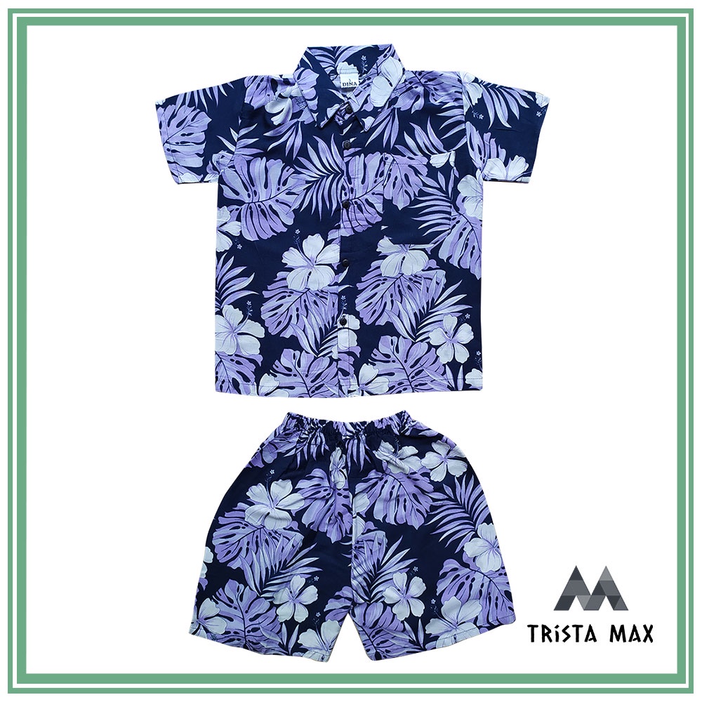 Setelan Baju Pantai Anak - Baju Pantai Anak Cowo - Kemeja Anak Laki-Laki Murah