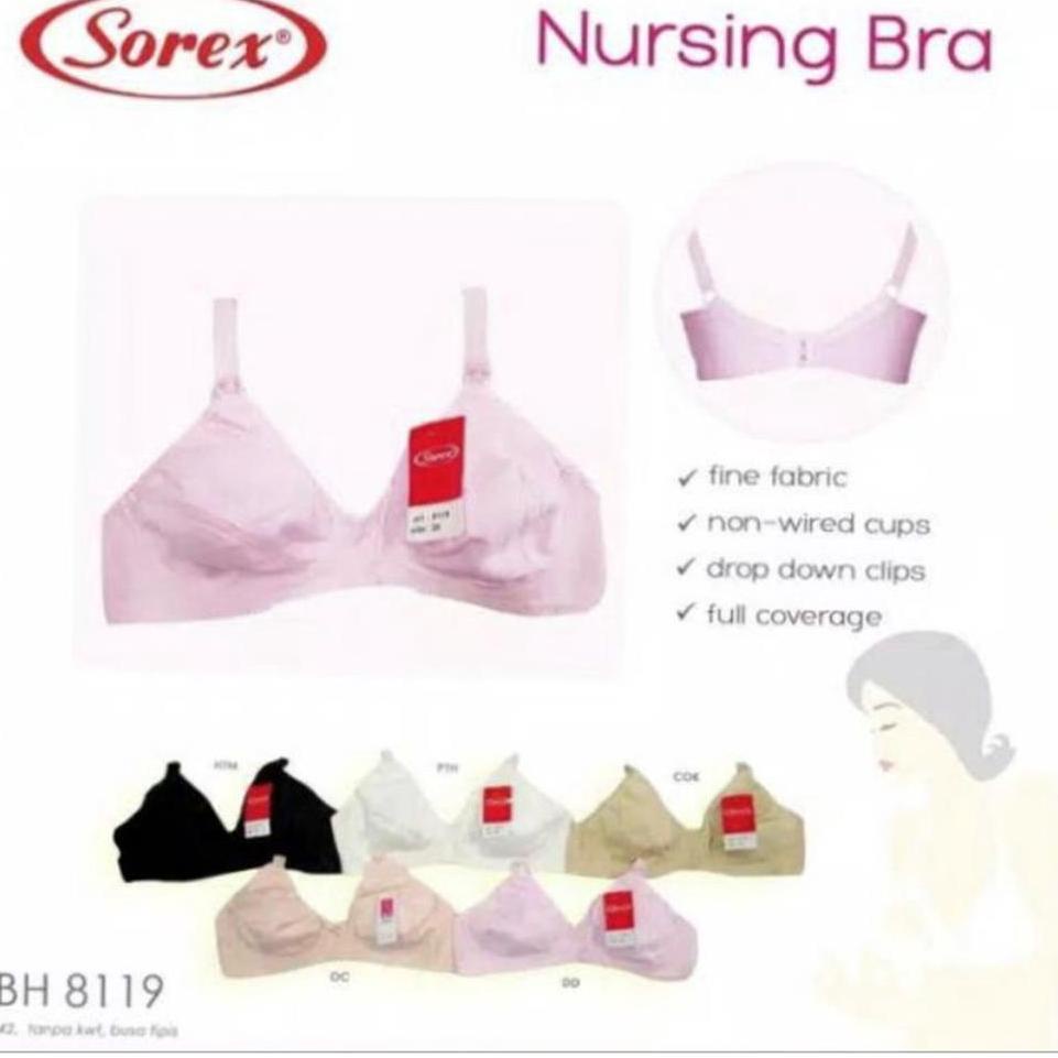 SLP.22De22ᴾ • BH SOREX 8119 MENYUSUI Tanpa Kawat Busa Tipis Polos Cup B-C / Pakaian Dalam Wanita - s