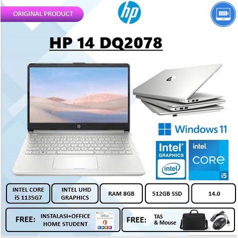 LAPTOP HP 14 i5 1135G7 RAM 8GB 256SSD WINDOWS11 14.0 ORIGINAL