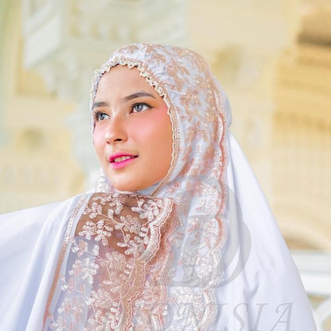Chrystion Mukena Dewasa Renda Bordir Model Terbaru Mewah Shireen