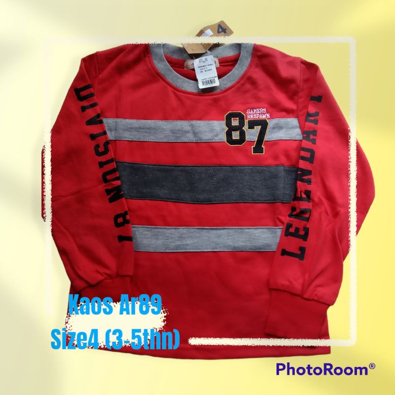Sweater anak AR89 kids/ kaos anak AR89 / kaos anak brand ramayana/ kaos anak ramayana murah / kaos a