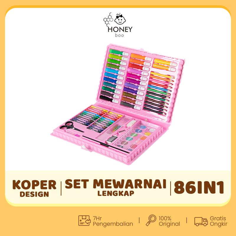 

Honey Boo - Krayon Alat Lukis Mewarnai 86pcs Crayon 86pcs