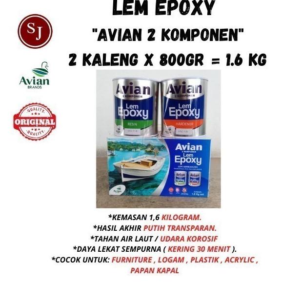Lem Epoxy AVIAN 1,6 KG Set
