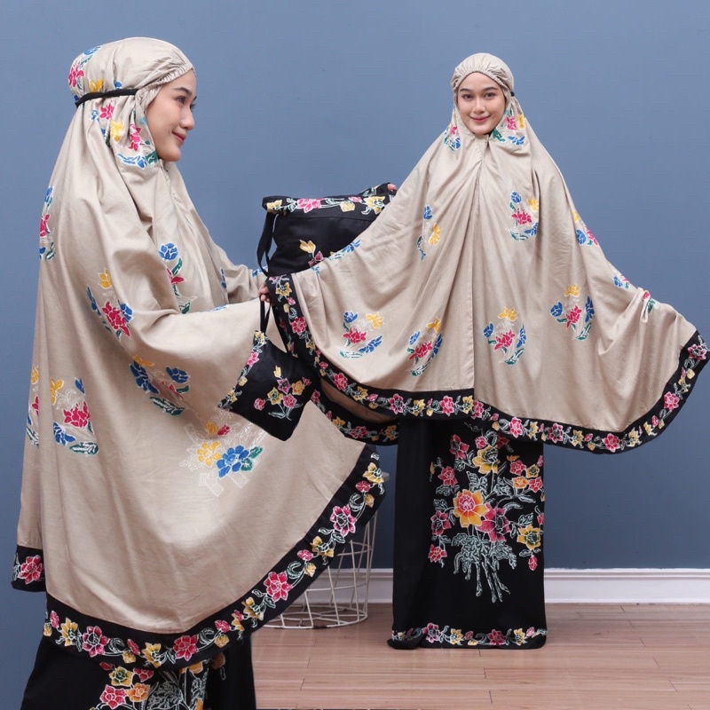 MUKENA DEWASA RAYON JUMBO SETELAN BAHAN KATUN DINGIN DIPAKAI  MUKENA MURAH GROSIR SETELAN MUKENA RAY