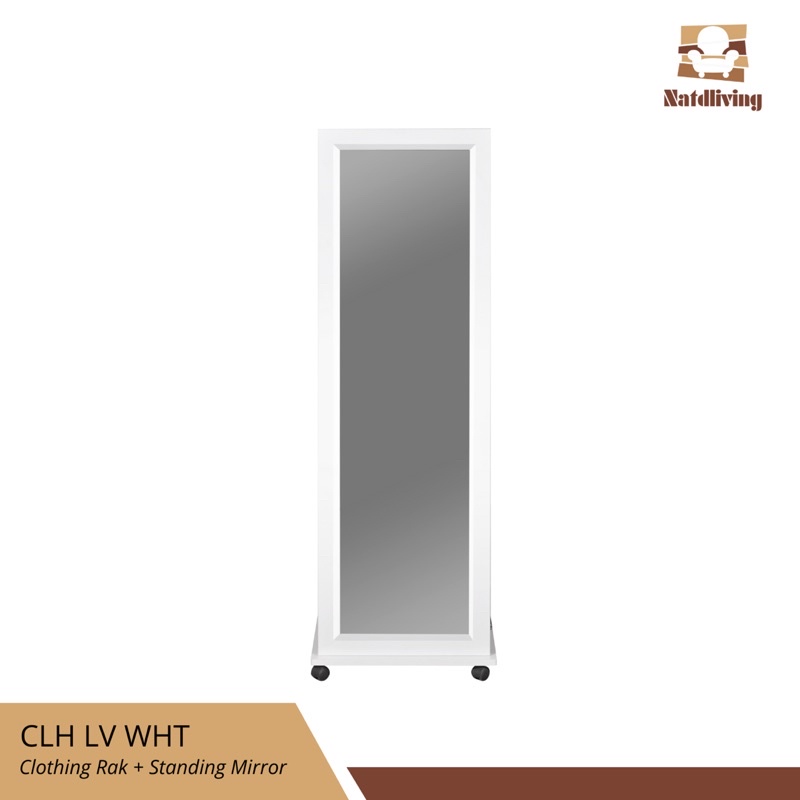 Natdliving | Rak Pakaian Serbaguna | Rak Pakaian | Standing Mirror