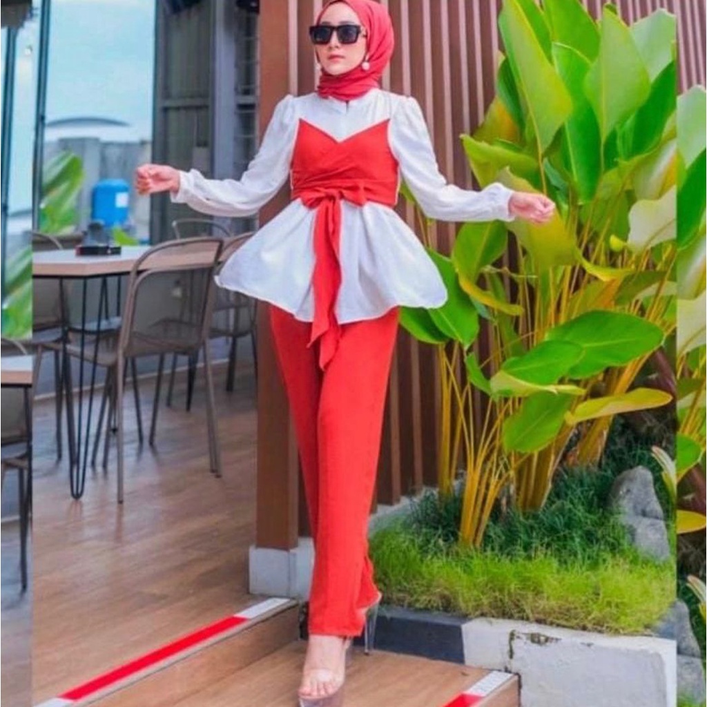 Setelan Terbaru Kekinian Viral 2022 / Setelan Talia - Setelan Atasan dan Bawahan BISA [COD]