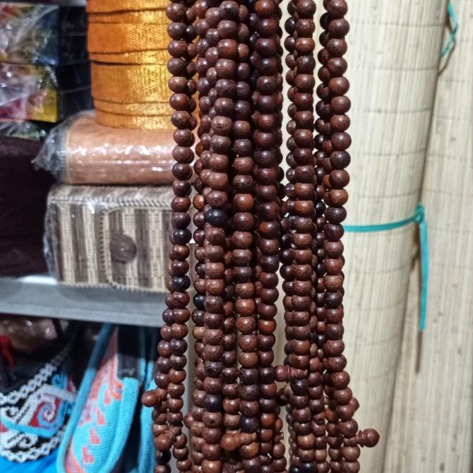 Tasbih Kayu Ulin Manang Timbul Asli Kalimantan Kualitas Bagus