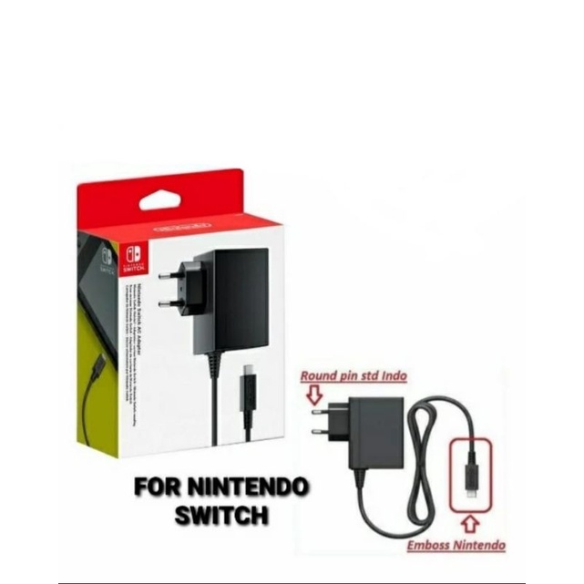 NINTENDO SWITCH FAST CHARGER AC ADAPTOR ORIGINAL - SUPPORT DOCKING